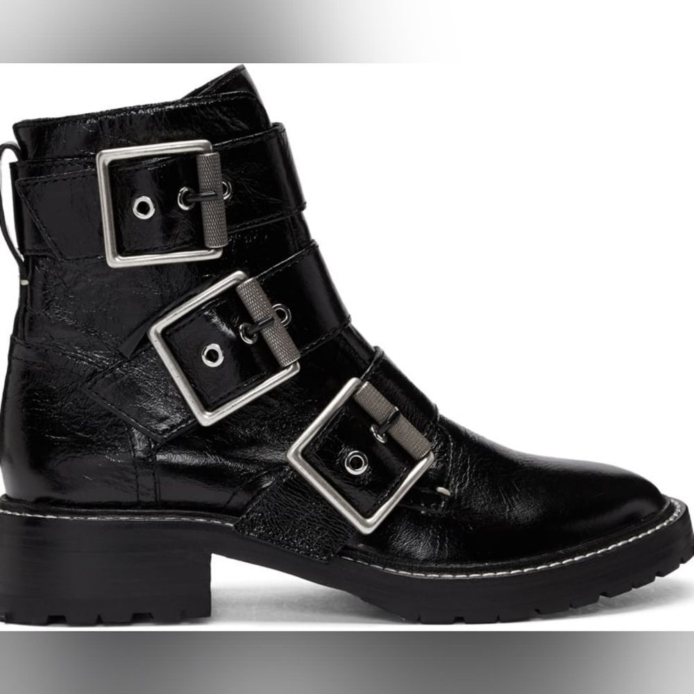 Rag and Bone Cannon Triple Buckle Combat Boots Size 35/5 (Fit 5,5)